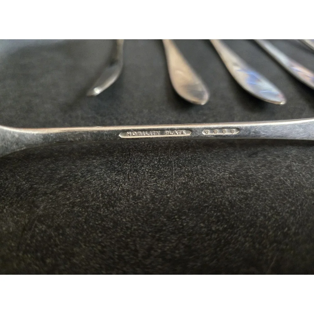 6 Pc Oneida REVERIE Iced Tea Spoons  Nobility Plate 1937 Flatware Silverware